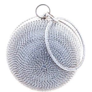 SPARKLING BALL HANDLE CROSSBODY CLUTCH